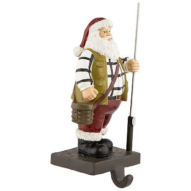 8.5" Fisherman Santa Christmas Stocking Holder
