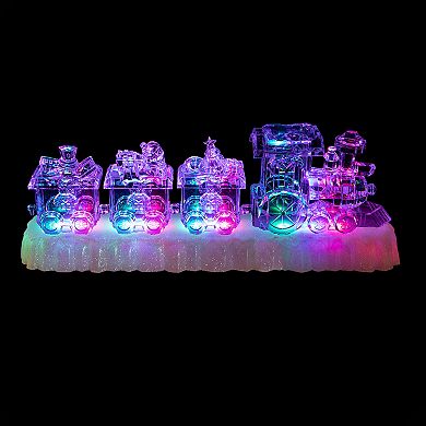 12" LED Lighted Musical Icy Crystal Locomotive Train Christmas Decoration