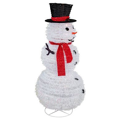 4' Lighted Pop-Up Snowman Outdoor Christmas Decoration