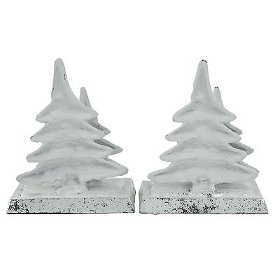 Set of 2 Silver Christmas Tree Stocking Holders 5.75"