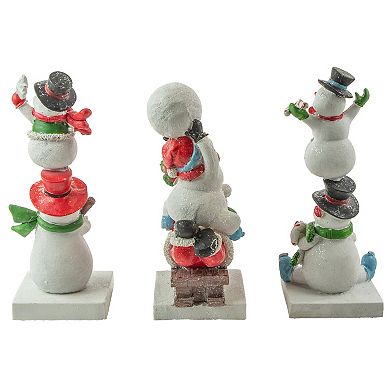 Set of 3 Snowmen Christmas Stocking Holders 9"