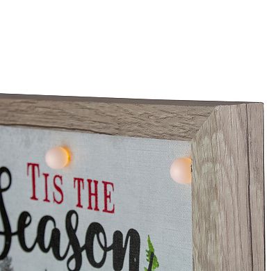 12" Lighted 'Tis The Season' Christmas Wall Decor