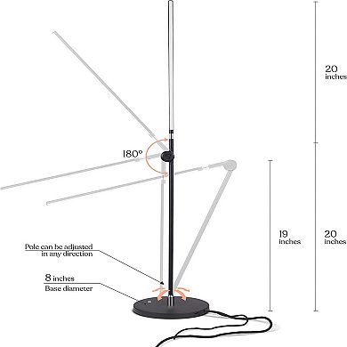 Brightech Libra 39" Led Desk Lamp With Adjustable Head And Usb-c Port