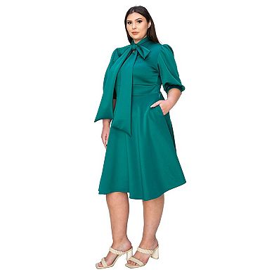 Plus Size Carina Donna Flare Dress W/ Pockets