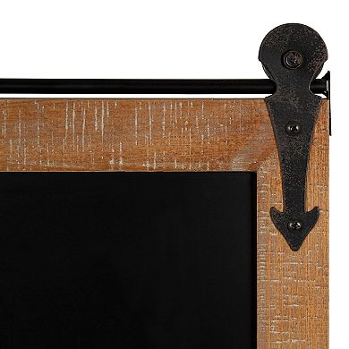 Kate and Laurel Cates Barn Door Chalkboard Framed Wall Decor