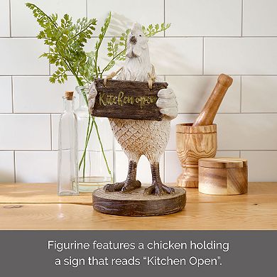 Elements Kitchen Open Chicken Figurine Table Decor