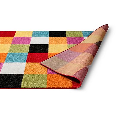 Well Woven StarBright Bright Square Multi Kid's Area Rug