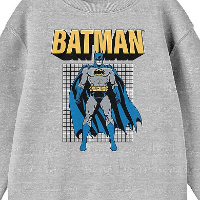 Boys 8-20 Batman Standing Comic Book Long Sleeve Graphic Sweatshirt