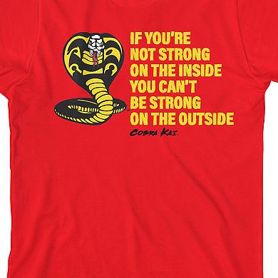 Boys 8-20 Cobra Kai If You're Not Strong on the Inside Graphic Tee