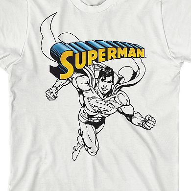 Boys 8-20 Superman Line Art Graphic Tee