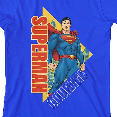 Boys 8-20 Superman Courage Text Graphic Tee