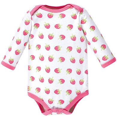 Luvable Friends Baby Girl Cotton Long-Sleeve Bodysuits 5pk, Dreamer, 12-18 Months