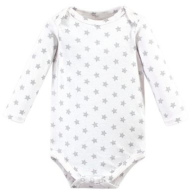 Hudson Baby Infant Girl Cotton Long-Sleeve Bodysuits 5pk, Pink Unicorn, 12-18 Months