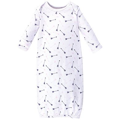 Hudson Baby Infant Girl Cotton Long-Sleeve Gowns 4pk, Love, 0-6 Months
