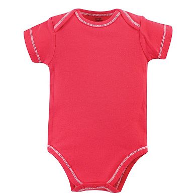 Touched by Nature Baby Girl Organic Cotton Bodysuits 5pk, Poppy