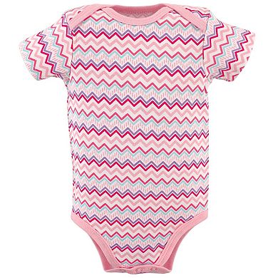 Hudson Baby Infant Girl Cotton Bodysuits 5pk, One Of A Kind