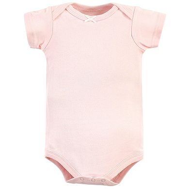 Hudson Baby Infant Girl Cotton Bodysuits 5pk, Whimsical Unicorn