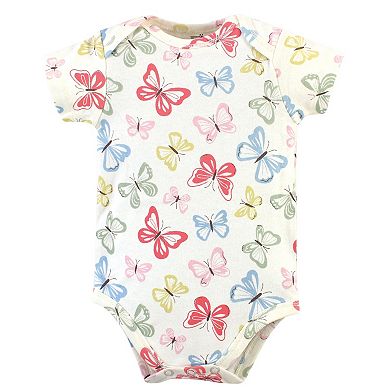 Touched by Nature Baby Girl Organic Cotton Bodysuits 5pk, Butterflies