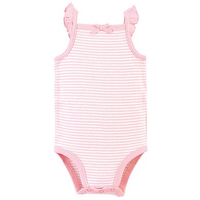 Touched by Nature Baby Girl Organic Cotton Bodysuits 5pk, Strawberries