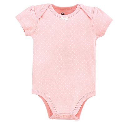 Hudson Baby Infant Girl Cotton Bodysuits 3pk, Paris