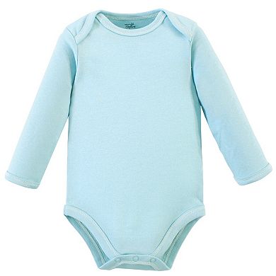 Touched by Nature Baby Girl Organic Cotton Long-Sleeve Bodysuits 5pk, Rosebud