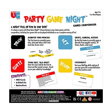 University Games Party Game Night Games Compendium