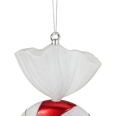 18" Red Pinwheel Candy with Iridescent Glitter Shatterproof Commercial Christmas Ornament