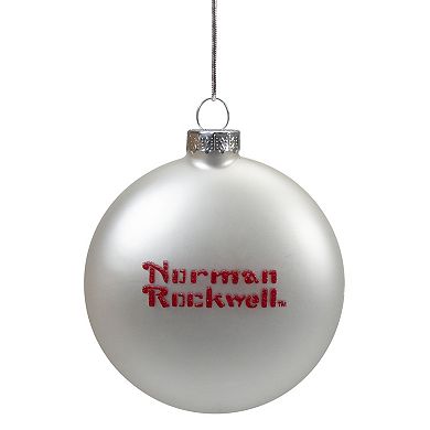 3" Norman Rockwell 'Christmas Surprise' Glass Disc Ornament