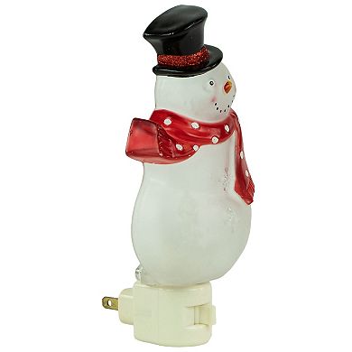 6.75" Snowman Wearing Red Scarf Christmas Night Light