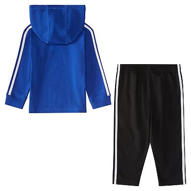 Toddler Boy adidas Logo Hoodie & Double-Stripe Track Pants Set