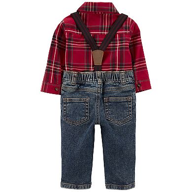 Boys Carter's 3-Piece Plaid Dress Me Up Set