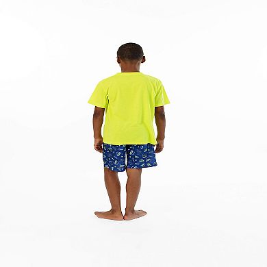 Sleep On It Boys Outta Control 2-piece Pajama Sleep Shorts Set - Lime, S(6/7)