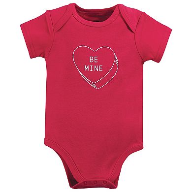 Hudson Baby Infant Girl Cotton Bodysuits, Be Mine Valentine