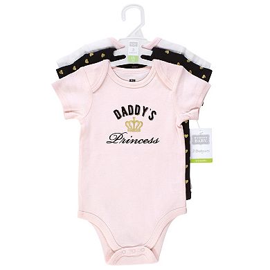 Hudson Baby Infant Girl Cotton Bodysuits, Daddys Princess