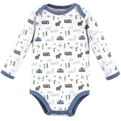 Baby Boy Cotton Long-sleeve Bodysuits 5pk