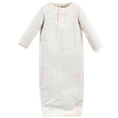 Touched by Nature Baby Boy Organic Cotton Henley Long-Sleeve Gowns 3pk