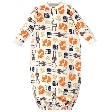 Hudson Baby Infant Boy Fleece Gowns, Forest, Preemie/Newborn