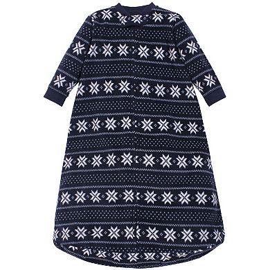 Hudson Baby Infant Boy Long-Sleeve Fleece Sleeping Bag, Sweater Plaid, 0-9 Months