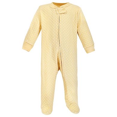 Hudson Baby Infant Girl Premium Quilted Zipper Sleep and Play, Fall Botanical