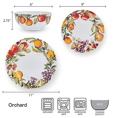Mikasa Orchard 12-Piece Bone China Dinnerware Set