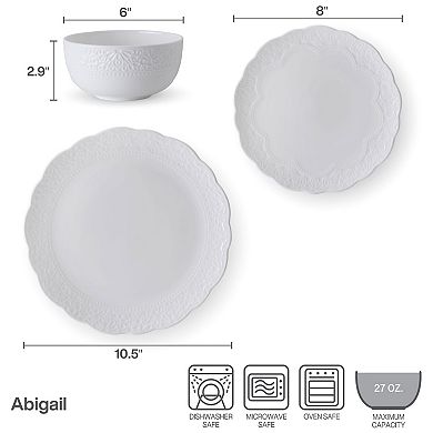 Mikasa Abigail 12-Piece Bone China Dinnerware Set