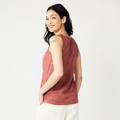 Women's Sonoma Goods For Life® V-Neck Button Through Tank