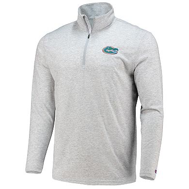 Men's Champion Heathered Gray Florida Gators Field Day Team Quarter-Zip Jacket