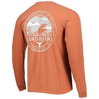 Men's Texas Orange Texas Longhorns Circle Campus Scene Long Sleeve T-Shirt