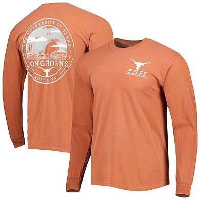 Men's Texas Orange Texas Longhorns Circle Campus Scene Long Sleeve T-Shirt