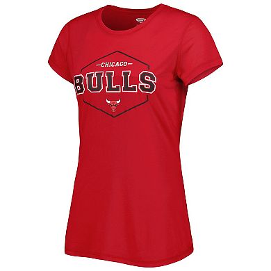 Women's Concepts Sport Red/Black Chicago Bulls Badge T-Shirt & Pajama Pants Sleep Set