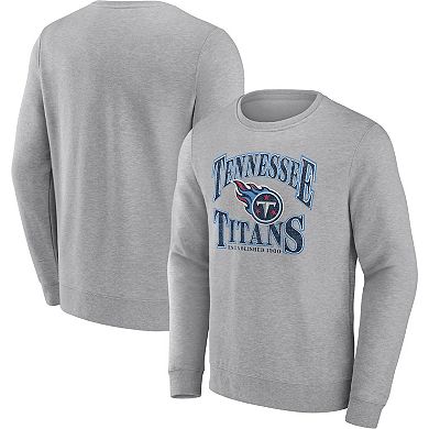 Men's Fanatics Branded Heathered Charcoal Tennessee Titans Playability Pullover Sweatshirt