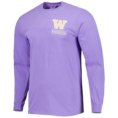 Men's Purple Washington Huskies Circle Campus Scene Long Sleeve T-Shirt