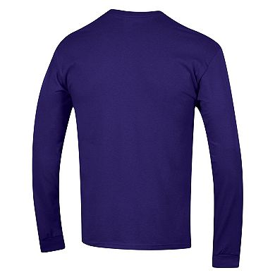 Men's Champion Purple LSU Tigers High Motor Long Sleeve T-Shirt