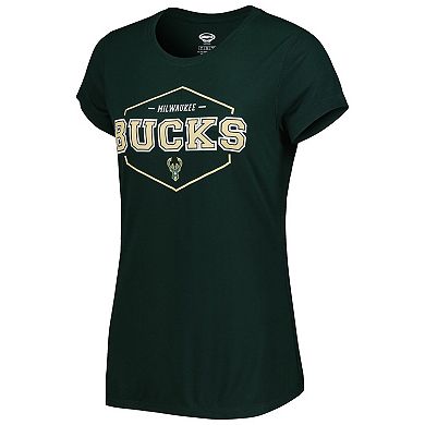 Women's Concepts Sport Hunter Green/Black Milwaukee Bucks Badge T-Shirt & Pajama Pants Sleep Set